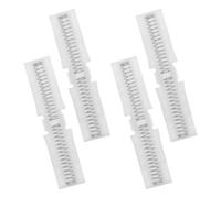 NIYANGLE Guías Deslizantes de Resorte para Puertas Plegables de Armario Abs, Juego de 4 Piezas, Riel Superior Blanco, Herrajes para Despensa y Ropero, Sistema Silencioso y Estable