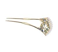 NIYANGLE Hair Pins U-shaped Vintage Chinese Hairpin With Hollow Fan Design And Artificial Pearls Elegant Traditional Hair Sticks For Weddings And Formal Occasions