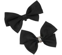 NIYANGLE Hebillas para Zapatos Nudo de Lazo Negro, Clips Decorativos para Zapatos de Novia, Accesorios DIY para Personalizar Calzado, Par de Clips Elegantes para Bodas y Fiestas