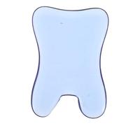 NIYANGLE Herramienta Gua Sha Facial de Cristal Azul Tabla de Raspado Cuadrada de Lados para Vitalidad Reducción de Arrugas y Bolsas Diseño Portátil para Casa Oficina y
