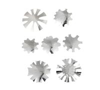 NIYANGLE Herramienta para Manicura Francesa de Metal Plata Estructura Multi Ranura, 7 Piezas para DIY y Escuelas de Uñas