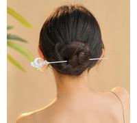 NIYANGLE Horquillas Decorativas Pelo 4 Piezas Estilo Luna Azul Líquido Horquillas para Moños Hechas a Mano Accesorios Retro Chinos para Mujer Palillos para Peinados Tradicionales y