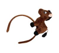 NIYANGLE Horse Headband Plush Party Hair Hoop Comfortable Skin Friendly Animal Hairband For Women Year Cosplay Makeup Yoga Photo Props