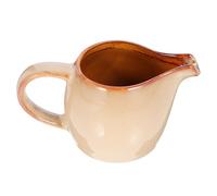 NIYANGLE Jarra de Cerámica Pequeña con Asa y Boquilla Vertedora para Leche y Crema, Dispensador de Jarabe Adecuado para Café, Té y Cocina Hogar, Color Marrón Escamoso, Uso en Cafeterías
