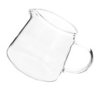 NIYANGLE Jarra de Leche de Vidrio 550ml Resistente al Calor Asa Ergonómica para Latte y Espresso, Dispensador de Vertido para Uso en Cafetería y Hogar