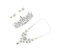 NIYANGLE Joyas Para Señora De Novia Collar y Aretes De Boda Diseño Elegante Para Various Ocasiones