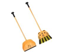 NIYANGLE Juego de 2 escobas y recogedores de Limpieza para niños pequeños, Juguetes de Limpieza para niños en Edad Preescolar, minikit de Limpieza para Juegos de rol.