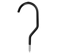 NIYANGLE Juego de 4 Ganchos de Metal para Bicicleta con Pernos, Resistentes y Fáciles de Instalar, Ideales para Colgar Bicicletas en Garaje y Techo, Color Negro