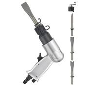 NIYANGLE Juego de Cincel Neumático Multifuncional 150 Tipo Cuerpo de Aluminio Resistente Martillo Neumático Presión Ajustable y Cabezales de Aleación para Construcción Eliminación de