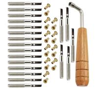 NIYANGLE Juego de Clavijas de Afinación para Lira 20 Clavijas de Cuerda 20 Remaches 1 Llave Inglesa Accesorios Duraderos para Arpa de Lira Repuesto Profesional para Instrumentos