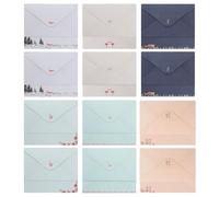 NIYANGLE Juego de Papelería 54 Piezas para Escribir Cartas, Papel de Carta A5 Sobres de Papel, Diseño Floral Mixto, 6 Sets 6 Hojas y 3 Sobres Cada Uno, Adecuado para Estilo Aleatorio