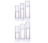 NIYANGLE Kit de 6 Botellas de Spray y Loción Vacías de 30ml, 60ml y 90ml para Viaje, Material Pp, Diseño de Gran Capacidad y Fácil Llenado, Color Blanco