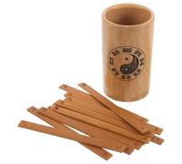 NIYANGLE Kit de Adivinación I Ching Cubo de Bambú y Palos Chinos, Herramienta Tradicional para Armonía Feng Shui y Diseño Artístico, Adecuado para Oficina y Hogar