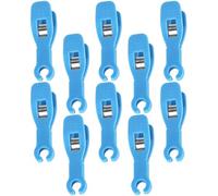 NIYANGLE Kit de Perforación Corporal Pinzas de Plástico Azul Desechables, 10 Piezas Antideslizantes para Uso en Casa y Salón, y Seguras Piel