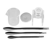 NIYANGLE Kit de Reparación de Labios DIY 8 Piezas con Molde de Silicona Vaso Medidor y Cera para Hacer Pintalabios Herramienta Portátil Compatible para Labios Rotos y Creación