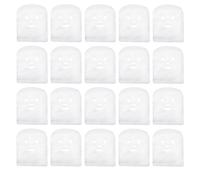 NIYANGLE Láminas con Forma de Expresión de Gasa Precortada 100 de Mascarilla Facial Algodón Blanco que Atrapa la Humedad para Cuidado Facial en Spa y Salón