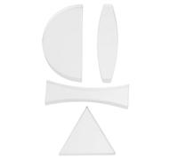 NIYANGLE Lentes Ópticas Acrílicas 4 Piezas para Enseñanza Física Conjunto Lente Cilíndrica Convexa Equipo Educativo para Aprender Óptica