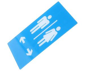 NIYANGLE Letrero de Baño Acrílico para Pared Unisex, Señal de Guía para Sanitarios Wc, Placa Identificativa Creativa para Puerta, Resistente y Decorativa, Uso en Hoteles y Hogares