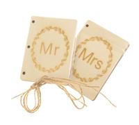 NIYANGLE Libro de Votos Matrimoniales de Madera 4 Piezas 2 Juegos Papel Kraft Artesanal Beige Cuadernos Creativos para Boda y Compromiso Accesorios para Decoración y Recuerdos