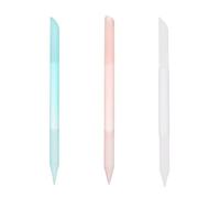 NIYANGLE Limas de Uñas de Vidrio 3 Piezas Transparentes, Azules y Rosas 100x6mm, Herramienta Práctica para Manicura Femenina, Pulidor de Esmalte, Archivo para Salón y Cuidado Personal