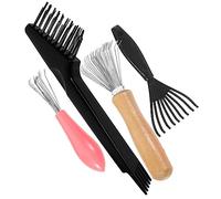 NIYANGLE Limpiador de Cepillos de Pelo Portátil 4 Piezas Tamaño Pequeño Herramienta para Eliminar Residuos de Cabello Hogar Viaje