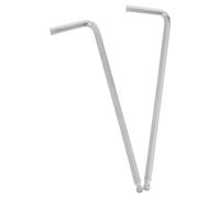 NIYANGLE Llave Hexagonal de Metal Cromada Mate 2 Piezas 4 Mm Cabezal Esférico, Diseño Compacto y Ergonómico para Montaje de Muebles y Bricolaje, Juego de Llaves Inglesas Pequeñas