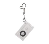 NIYANGLE Llavero Mini Grabadora Cassette de Acrílico Ligero Estilo Vintage para Amantes Música y Decoración DIY en Fiestas Temáticas