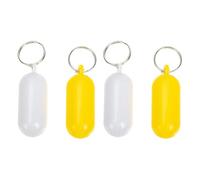 NIYANGLE Llaveros Flotantes de Playa 4 Piezas, Porta Llaves de Barco en Abs y Aleación de Zinc, Diseño Tipo Píldora, Resistentes a Deformación y Decoloración, Ideales para Deportes
