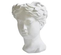 NIYANGLE Maceta de Resina con Estatua de Cabeza de Diosa Jarrón Decorativo Vintage para Hogar Oficina y Jardín Florero Artístico y Creativo para Plantas y Flores Secas