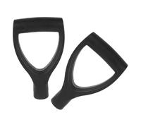 NIYANGLE Mango de Pala de Repuesto Forma de D 2 Piezas Empuñadura Ergonómica de Plástico Negro Compatible Herramientas de Excavación y Rastrillos Accesorio Resistente para Jardinería y
