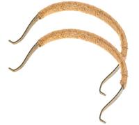 NIYANGLE Mango de Tetera Vintage de Metal Grande Cuerda de Yute, Repuesto Resistente al Calor para Hervidor, 2 Piezas, Accesorio Práctico para Cocina y Té Hogar