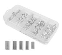NIYANGLE Manguitos Resistentes de Engarce 200 de Aluminio Conectores de Crimpado y Portátiles para Línea de Pesca para Agua Dulce y Salada