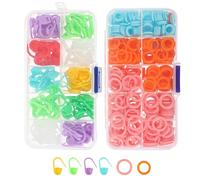 NIYANGLE Marcadores de Puntos de Plástico para Tejer y Ganchillo Clips Multifuncionales 600 Unidades 2 Cajas Accesorios Portátiles para Manualidades y Proyectos DIY de Punto