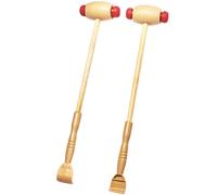 NIYANGLE Martillo de Madera para Masaje de Espalda 2 Piezas, Herramienta Manual Portátil Que Promueve Tejido Muscular Profundo y No Raya la Piel, Adecuado para Oficina y Calentamientos