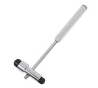 NIYANGLE Martillo Neurológico de Doble Punta y Cepillo Retráctil, Aleación de Zinc Duradera, Mango Ergonómico para Diagnóstico y Examen de Reflejos Musculares Color Color Aleatorio