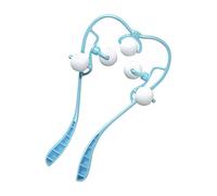 NIYANGLE Masajeador Manual Cuidado del Cuello 5 Cabezas Azul, Rodillo Masajeador Cervical Portátil, Alivia Tensión y Rigidez, Mejora Circulación, Uso en Cuello y Hombros, Adecuado