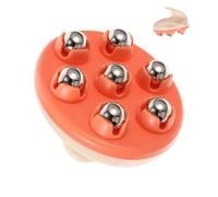 NIYANGLE Masajeador Manual de Puntos de Acupuntura Rodillo Esferas Naranjas para Masaje de Cuello Espalda y Pies Favorece Aliviar Nudos y Tensión Muscular Accesorio Corporal Reutilizable