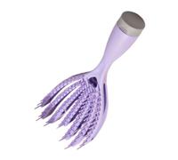 NIYANGLE Massage Fluffy Peine Cuero Cabelludo Cepillo De Pelo Húmedo Ondulado Cepillo Desenredante Para Cabello Rizado Desenredador Pequeño Violeta Materiales Elastómeros Termoplásticos