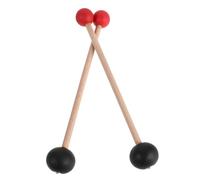 NIYANGLE Mazo Doble Cabeza Diseño Mejorado 2 Piezas para Cuenco Tibetano de Madera y Goma y Accesorios para Meditación para Instrumentos de Percusión