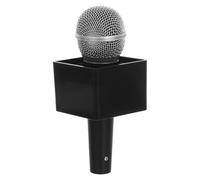 NIYANGLE Micrófono de Juguete para niños: micrófono de plástico de 18 cm con estación de Bandera para Karaoke, para Fiesta de Disfraces.