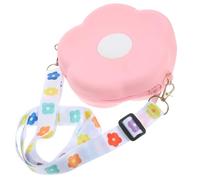 NIYANGLE Monedero Cruzado Pequeño de Silicona Diseño de Flores, Correa Ajustable, Bolso Bandolera para Mujer, Color Rosa, Adecuado para Uso Diario y Exteriores