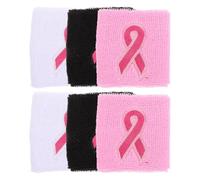 NIYANGLE Muñequeras Elásticas Transpirable 6 Piezas Cinta Rosa y Negra, Soporte para Muñeca en Fútbol y Deportes, Pulseras Deportivas para Jóvenes y Ejercicio Fitness