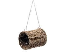 NIYANGLE Nido Cálido Hamaca Colgante para Loros de Cuerda de Paja Natural sin Dañar Aves para Mascotas Pequeñas, Adecuado para Invierno y Mantener el Calor