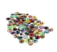 NIYANGLE Ojos De Cristal para Muñecas DIY 20mm Rojo Set 100 Piezas Accesorios Manualidades Creatividad Infantil Educación Artística