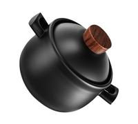 NIYANGLE Olla de Cerámica para Estofado con Tapa, Capacidad 1.8l, Resistente a Altas Temperaturas, Adecuado para Cocina Doméstica y Hornillo de Gas, Cazuela para Sopa y Arroz, Diseño