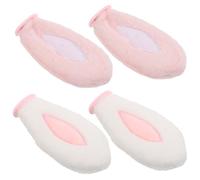 NIYANGLE Orejas de Conejo de Peluche para Casco de Motocicleta y Esquí, Decoración en Color Claro y Rosa Larga, Accesorios Divertidos para Cascos de Ciclismo y Deportes al Aire
