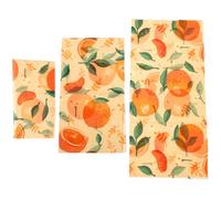 NIYANGLE Paño De Conservación De Cera De Abejas 3 Hojas Tamaño Mediano Algodón Natural Reutilizable para Alimentos Frescos y Almacenamiento Ecológico En Cocina Doméstica