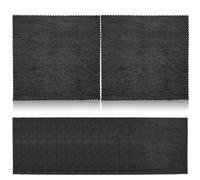 NIYANGLE Paños de Limpieza de Microfibra para Lentes 100 Unidades 120x120 Mm Negros Doble Faz para Gafas y Pantallas, Paño para Limpiar Gafas, Relojes y Dispositivos Electrónicos