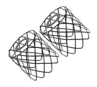 NIYANGLE Pantallas de Lámpara de Jaula de Pájaro de Hierro Negro 2piezas para Iluminación Colgante Difusión de Luz Suave y Diseño Vintage Rústico