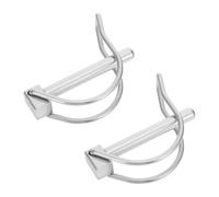 NIYANGLE Pasador de Seguridad de Acero Inoxidable 6x45mm, Pasador de Acoplamiento para Remolques Agrícolas, Bloqueo Rápido y Resistente Corrosión, 2 Piezas para Uso Exterior